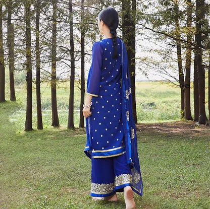 Indian Women's Ethnic Dance Costume Sari Next  Chabi Three Piece Set