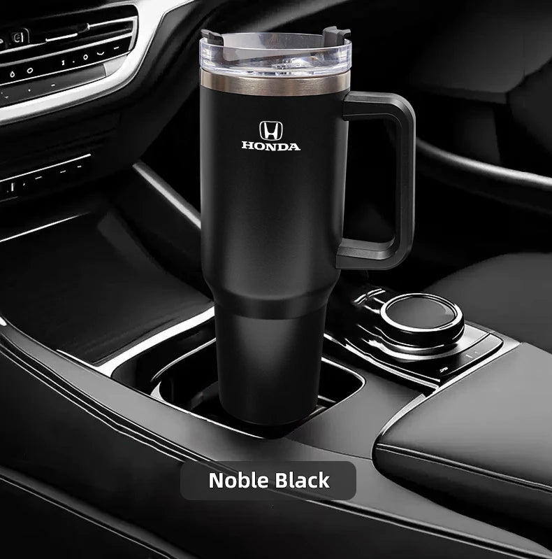1200ML Large Capacity Car Insulated Mug With Handle And Straw For Honda Civic FIT CRV Stainless Steel Office Home Thermal Cup