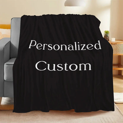 1pc Custom Digital Flannel Fleece Blanket, Personalized With Various Images, Gift For Girls, Boys, Adults, Travel - Warm Throw