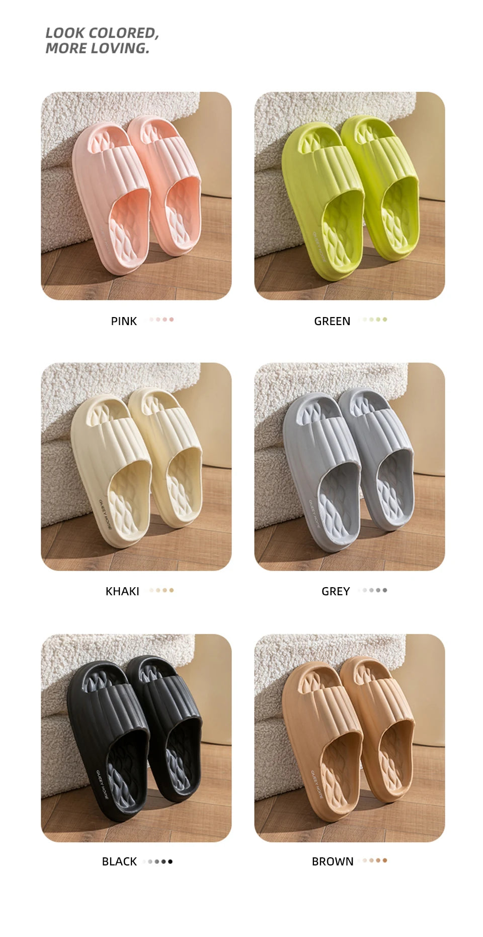 Stylish Men's Slippers Thick Sole Pressure Distribution Soft Bouncy Comfort Beach Sandals Anti Slip Lightweight Shoes Men Women