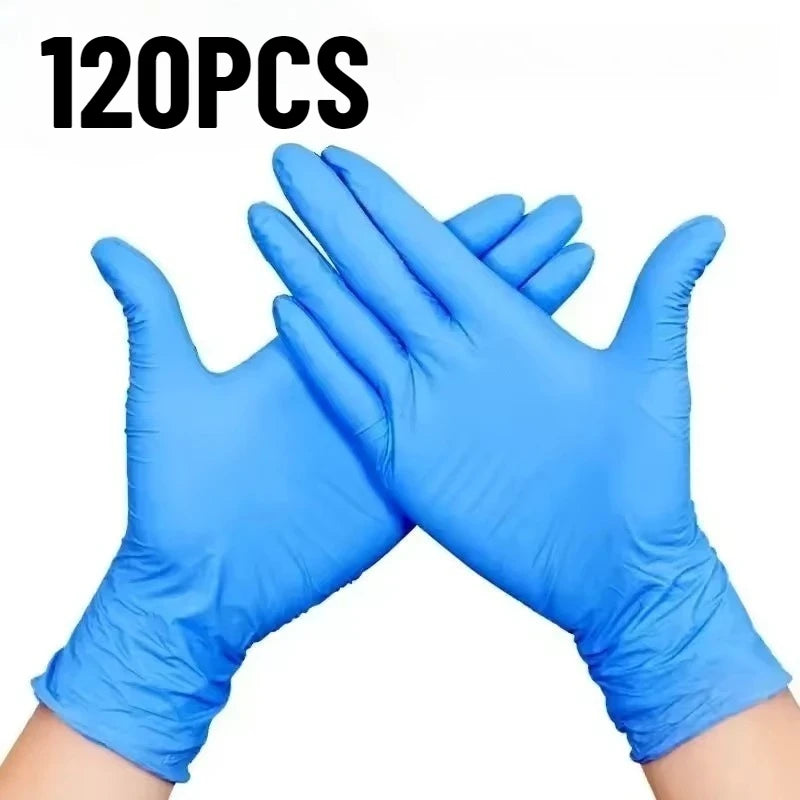 30/70/120PCS Disposable Blue Nitrile Gloves Suitable for Home Hotel Cleaning Baking Bread Kitchen Cleaning Gloves And Tools