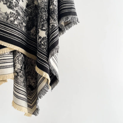 Warm Faux Cashmere Double-Sided Women's Scarf Spring Autumn Winter Air Conditioned Room Decorated Aslan Cape Fashionable Commute