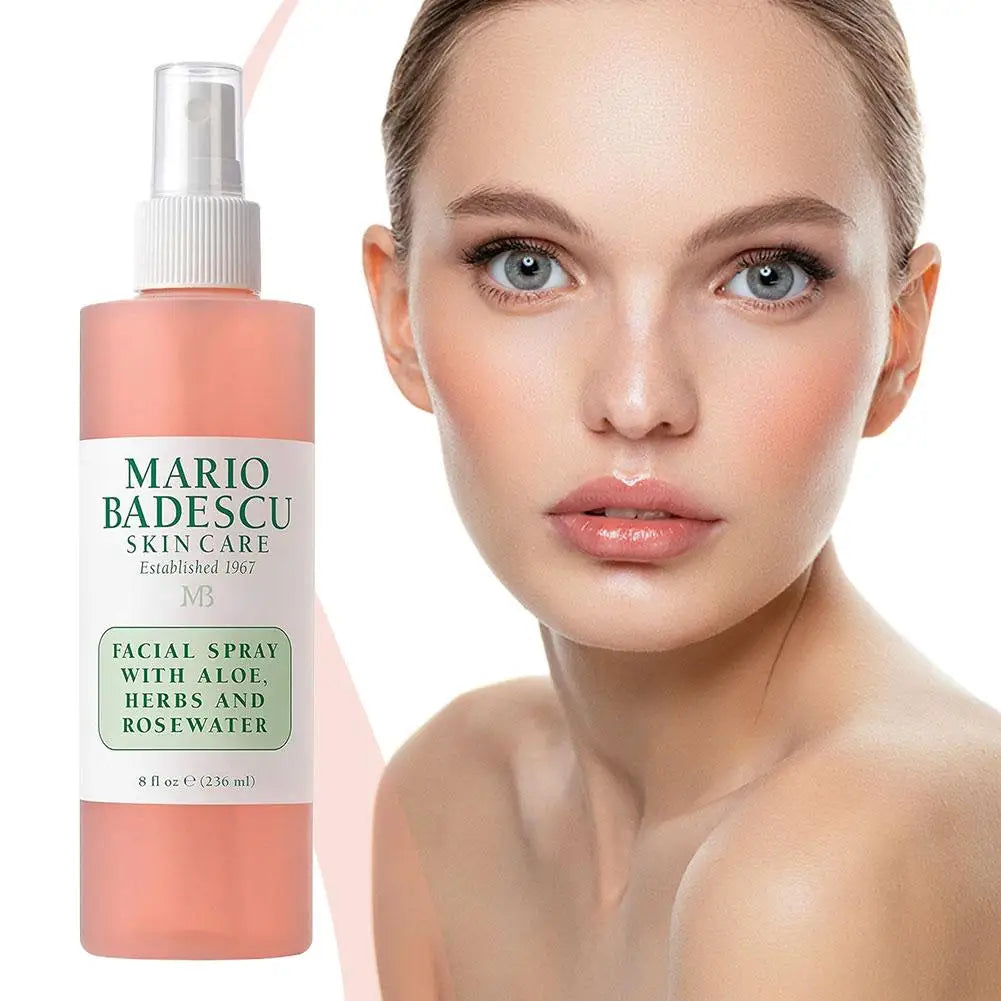 236ml Mario Badescu Facial Mist Hydrating Moisturizing Aloe Herbs Rosewater Brightening Refresh Dry Skin Relief Toner Skincare