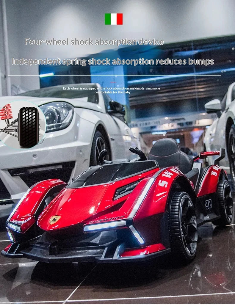 1-5-Year-Old Rechargable Children's Electric Toy Four-Wheel Remote Control Ride On Car For Boys And Girls