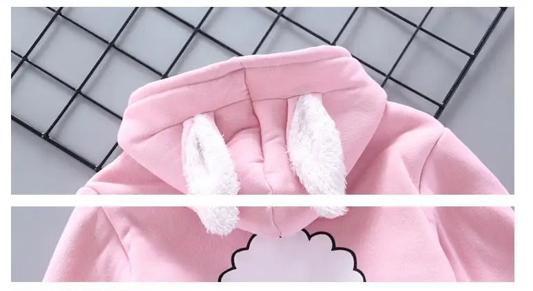 2025 Newborn Clothes Roupa Infantil New Clothing Set Winter Warm Suit Lovely Bear Cotton Velvet Boy's Toddler 0-4 Yea