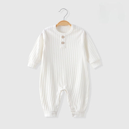 Somenie Unisex Baby Long-Sleeve Onesie for Autumn Winter Boys' Girls' Baby Striped Romper  Infant Outdoor Wear Trends 1-3-9-18M