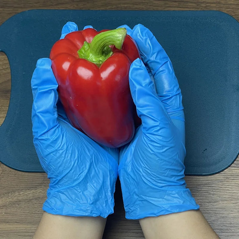 30/70/120PCS Disposable Blue Nitrile Gloves Suitable for Home Hotel Cleaning Baking Bread Kitchen Cleaning Gloves And Tools