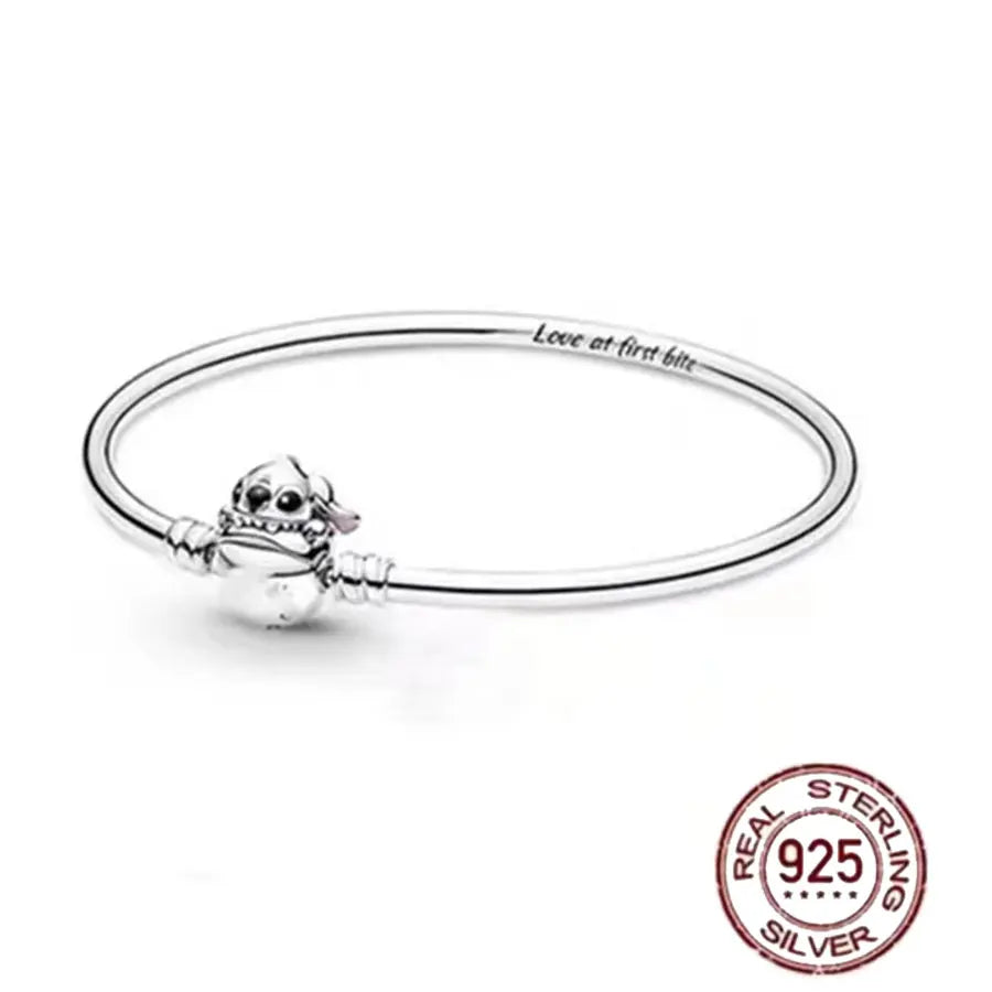 The best-selling S925 sterling silver heart-shaped crown snake bone chain is perfect for the original DlY bracelet! A perfect je