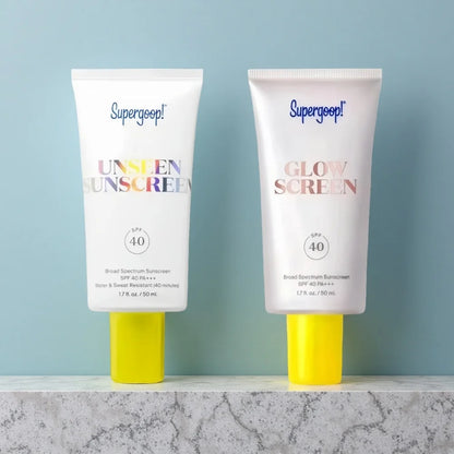 SUPERGOOP Unseen Sunscreen Broad Spectrum Sunscreen / SPF 40 PA Supergoop Glow Screen SPF 40 PA+++50ml