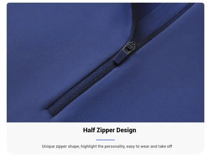 (S-2XL)Quick Dry Running T-shirt Men Zipper Stand Collar Sweatshirt Exercise Traning Fitness Tops Long Sleeve Sport Tee Shirt