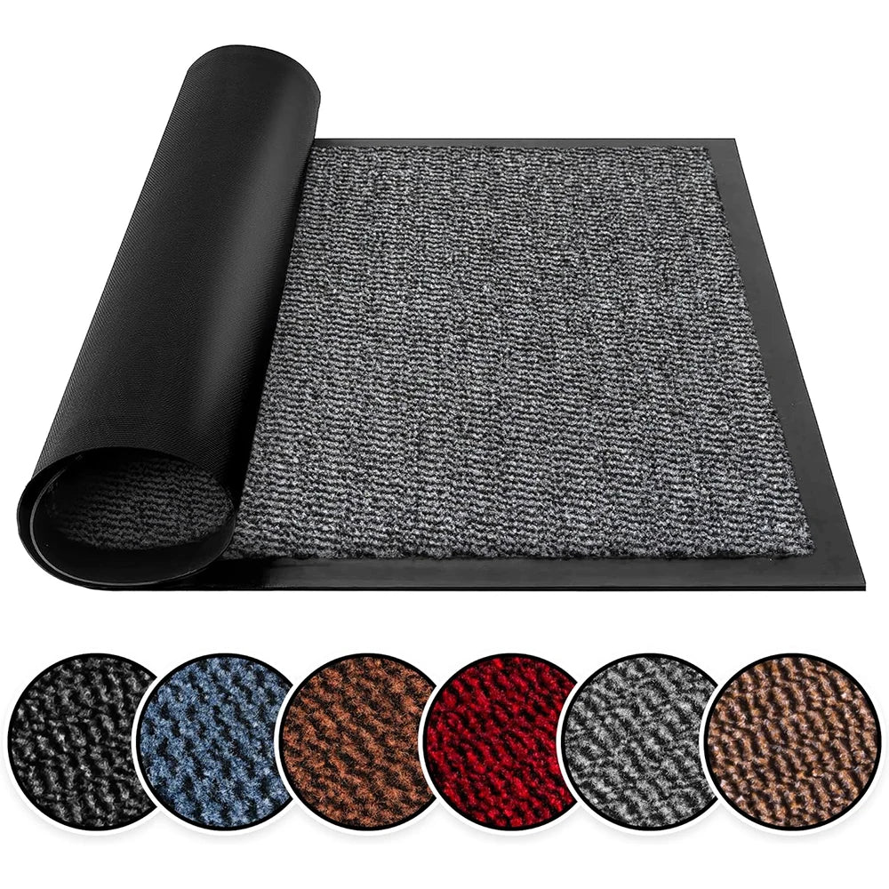 Washable Door Mats Indoor & Outdoor - Non-Slippery Heavy Duty - Stylish & Large Rubber - Perfect Dust Grabbing Doormats
