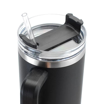 1200ML Large Capacity Car Insulated Mug With Handle And Straw For Honda Civic FIT CRV Stainless Steel Office Home Thermal Cup