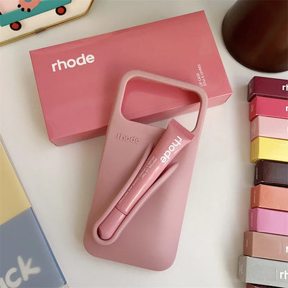 RHODE Phone Case for iPhone 17 Pro Max Air 16 15 14 13 12 11 Pro Max Plus Soft Silicone With Box Lipstick Holder Bumper Cases