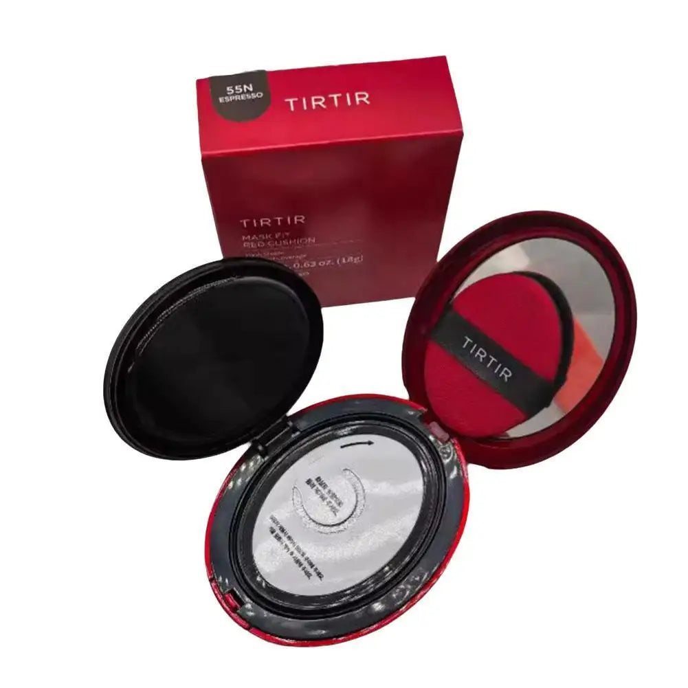 TIRTIR Red Foundation Waterproof Cushion Concealer Lightweight Buildable Coverage Lasting Setting Spray Cushion Makeup