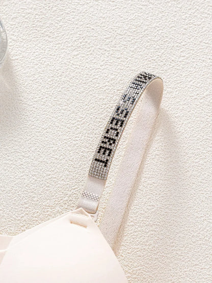 Wireless Letter Strap Bra Women's Summer Thin Comfortable Small Chest Gathered Look Big Sexy Anti-Sagging Exposed Bra