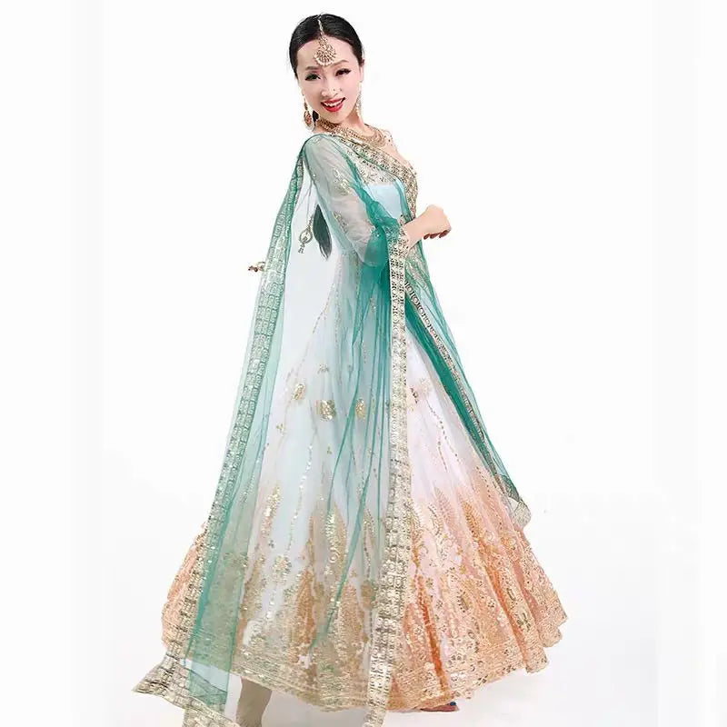 2025 indian traditional sari gauze embroidery exotic style women veil ethnic elegant long shawl women elegant indian shawl s590