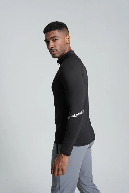 Winter Mens Running Jackets Long Sleeve Full Zipper Training Shirts Workout Sports Sweatershirt Sportswear Elastic Reflective