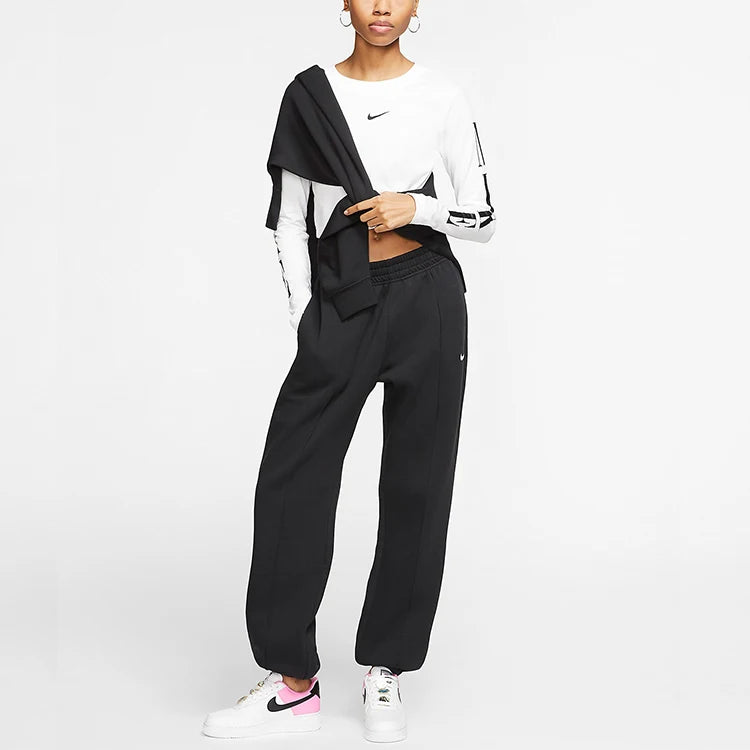 Women's Nike Logo Embroidered Fleece Warm Sweatpants BV4090-010