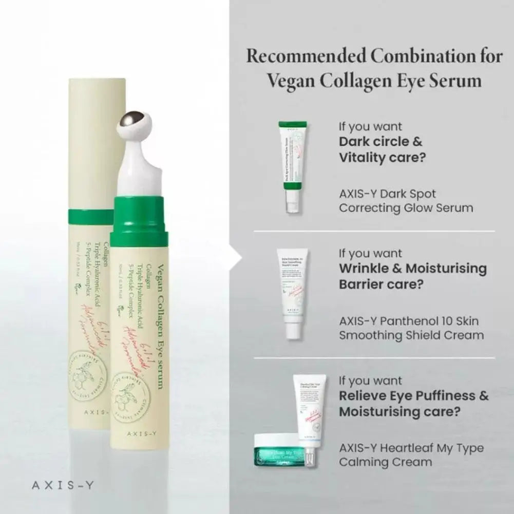 [AXIS-Y] 1/2pcs Collagen Eye Serum Roller Ball Improve Dullness Fade Fine Lines Nourishing Eye Care Stay Up Late Savior