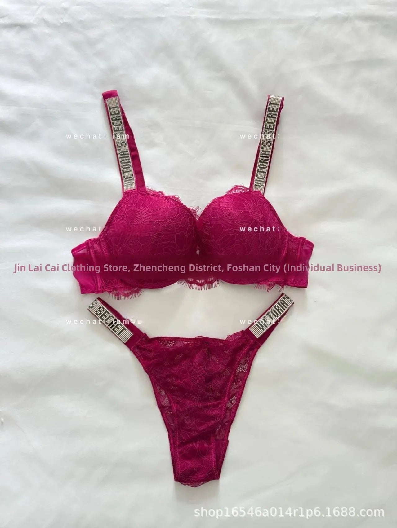 Sexy Diamond Lingerie Set Thickened Shaping Adjustable Bra Ensemble Comfortable Gathered Upper Lift Traditional Style Luxury...