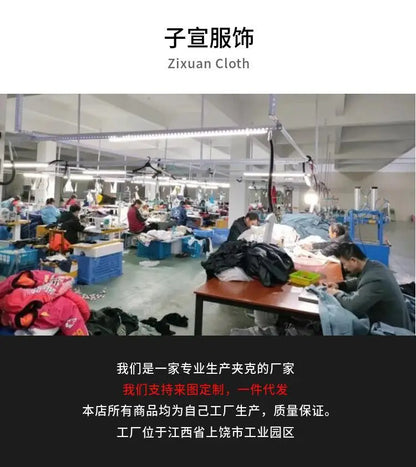 Spring and Autumn Jacket High-Quality Men's Stand Collar Sports Jacket Motorcycle Pilot Print Mercedes-Benz Workwear Motorcycle