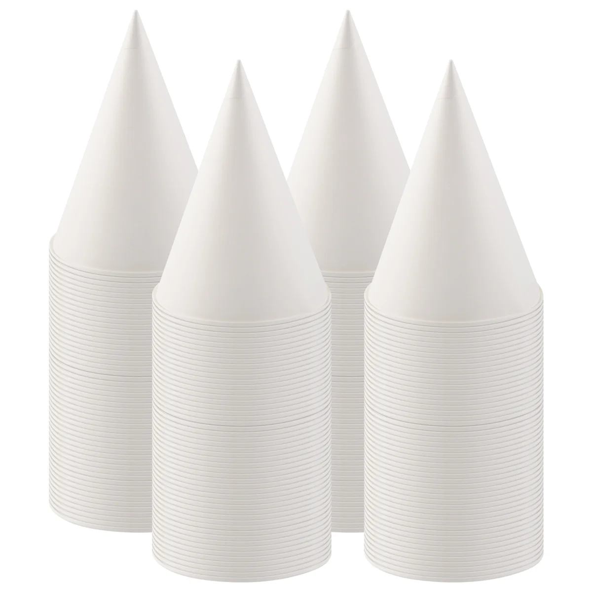 AD30-White Paper Cone Cups, Snow Cone Cups,Coated Leakproof Cone Paper Cups for , Shaved Ice, Water 200Pcs
