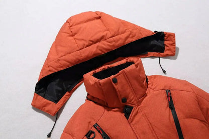 Thick Down Jacket With Collar For Men, Warm Parka, Casual Coat, Waterproof, Winter,-30 Degrees, Size 5XL