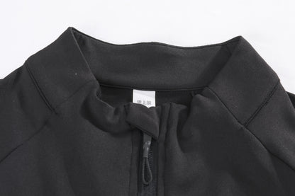 Winter Mens Running Jackets Long Sleeve Full Zipper Training Shirts Workout Sports Sweatershirt Sportswear Elastic Reflective