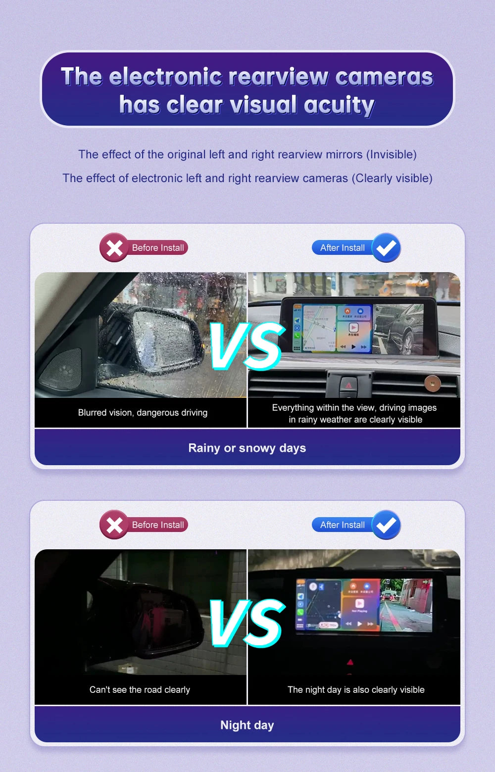 Road Top Wireless CarPlay for Mercedes Benz C Class W204 NTG4.5/4.7 2011-2014 Android Auto Mirror Link AirPlay Car Play