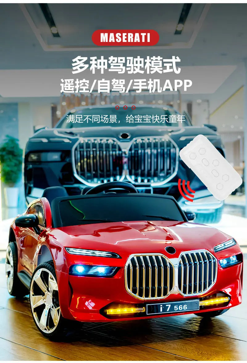 12V Big Battery 4 Drive Load 50KG New Children's Electric Vehicle Remote Control Charging Baby Toy Car Seatable Carriage