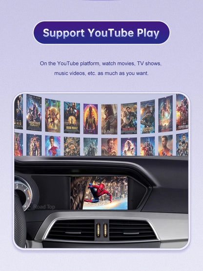 Road Top Wireless CarPlay for Mercedes Benz C Class W204 NTG4.5/4.7 2011-2014 Android Auto Mirror Link AirPlay Car Play