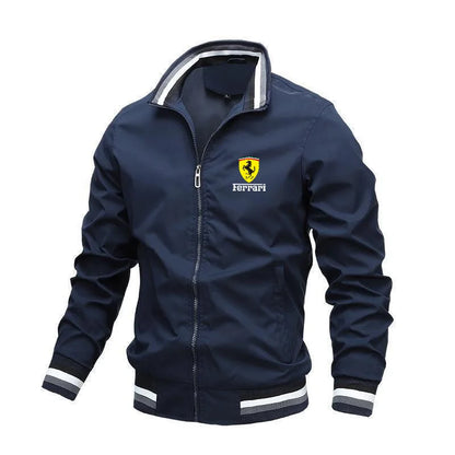 Spring and Autumn Men Jacket Casual Long Sleeved For Ferrari F1 Racing Suit Stand-up Collar Jackets Sports Riding Windproof Coat