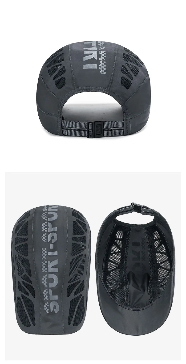 Summer New Sport Alphabet Forward Hat Men's Breathable Mesh Shade Quick Dry Hat Outdoor Sunscreen Cap