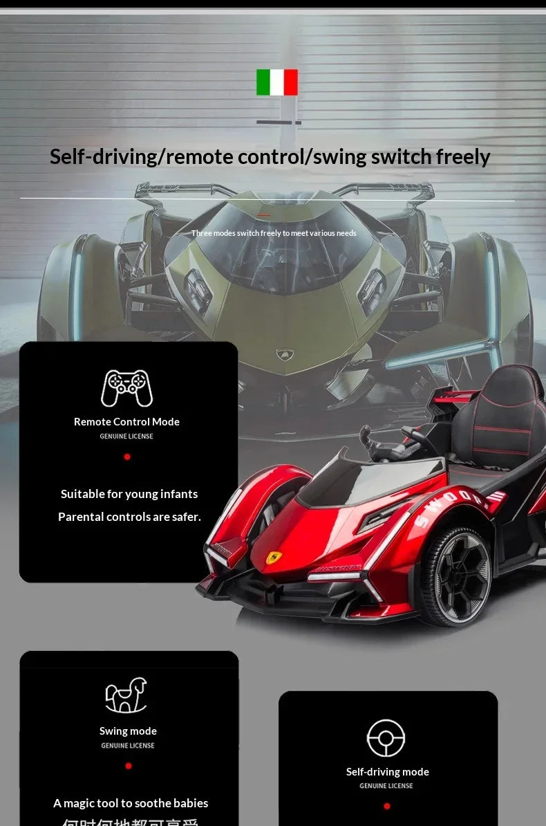 1-5-Year-Old Rechargable Children's Electric Toy Four-Wheel Remote Control Ride On Car For Boys And Girls