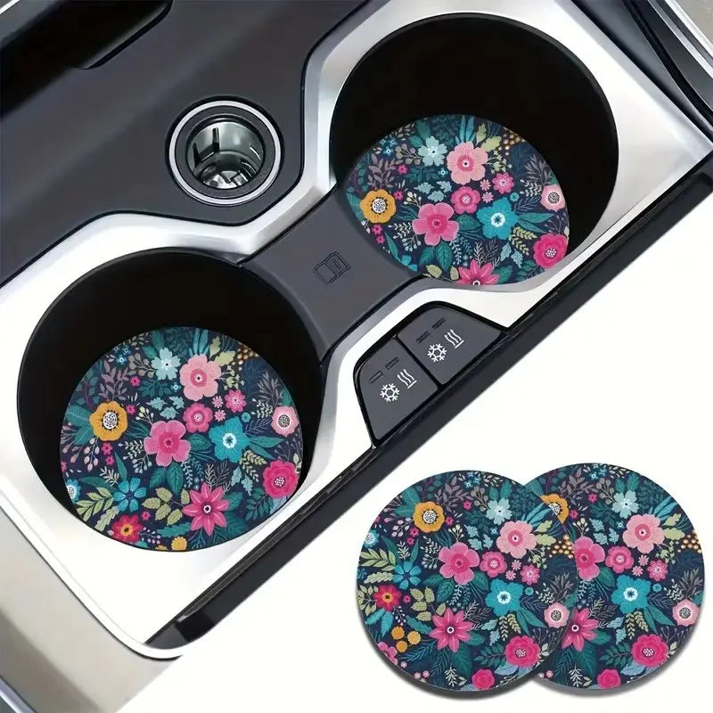 2Pcs Car Cup Holder Coaster, Car Cup Holder Coaster Drink, Cute Car Accessories, Female Men
