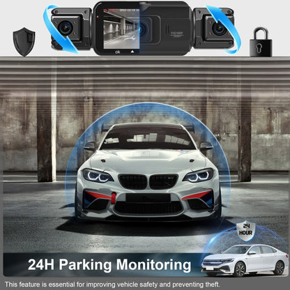 Dash Cam 4 Channel Driving Camera 1080P Front Left Right Rear Night Vision Loop Recording 24H Parking Monitor Auto parts