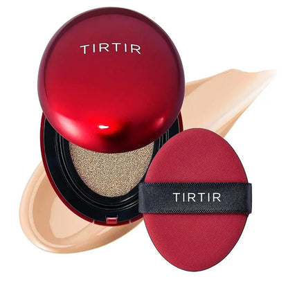 TIRTIR Red Foundation Waterproof Cushion Concealer Lightweight Buildable Coverage Lasting Setting Spray Cushion Makeup