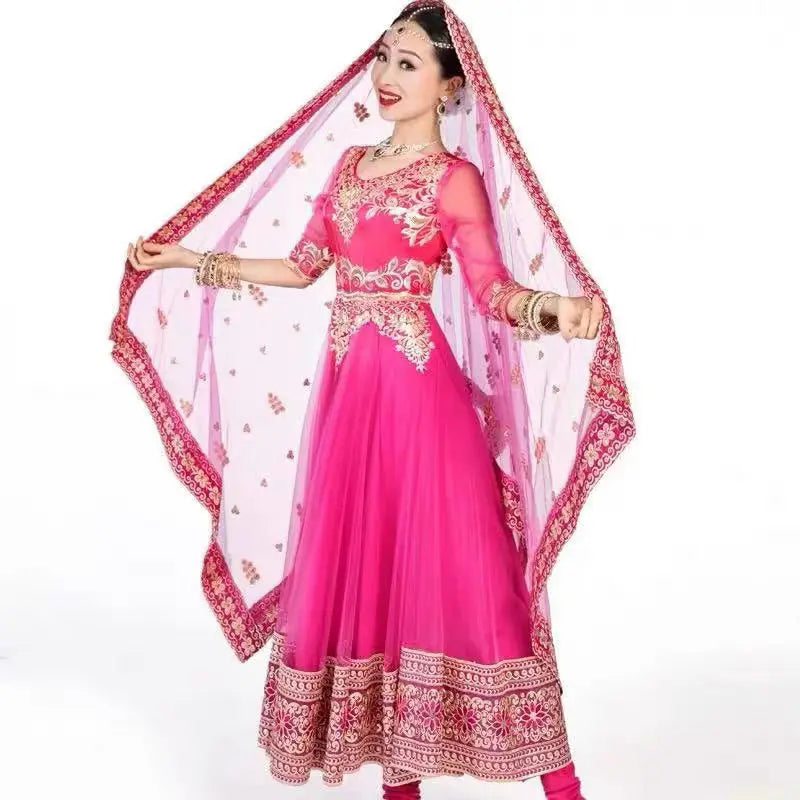 2025 indian traditional sari gauze embroidery exotic style women veil ethnic elegant long shawl women elegant indian shawl s590