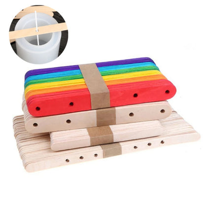 50pcs Multiple Styles Wooden Candle Wick Holder DIY Scented Candle Making Tool Wick Centering DIY Candle Making Mixing tools