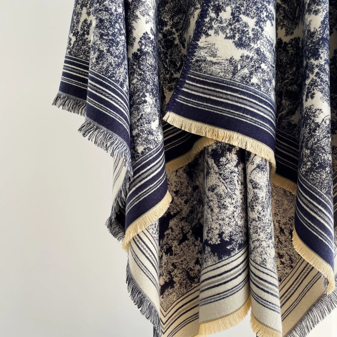 Warm Faux Cashmere Double-Sided Women's Scarf Spring Autumn Winter Air Conditioned Room Decorated Aslan Cape Fashionable Commute