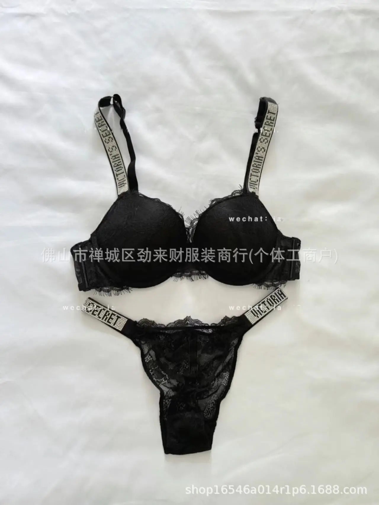 Sexy Diamond Lingerie Set Thickened Shaping Adjustable Bra Ensemble Comfortable Gathered Upper Lift Traditional Style Luxury...