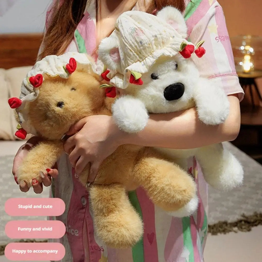Romantic Teddy Bear Hugging Roses Bouquet New Style Rose Bear Plush Toy Plush Doll Valentine's Day Romantic Gift For Girls