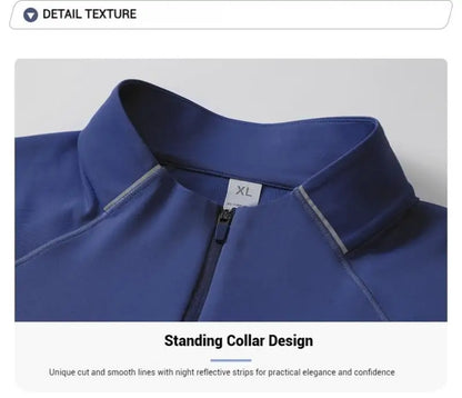 (S-2XL)Quick Dry Running T-shirt Men Zipper Stand Collar Sweatshirt Exercise Traning Fitness Tops Long Sleeve Sport Tee Shirt