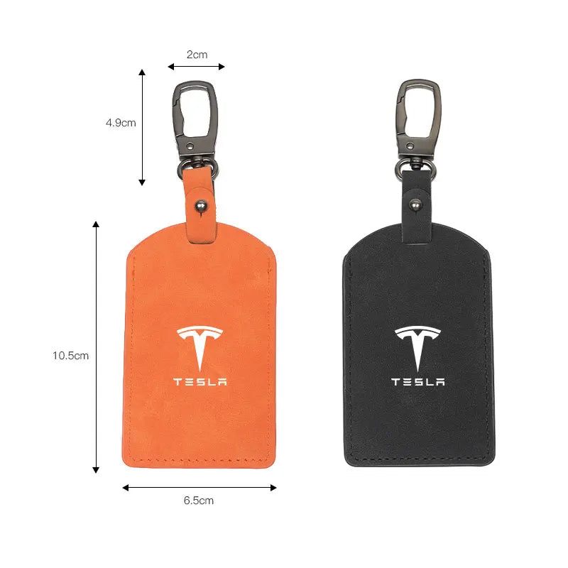 Suede Tesla Car Key Card Cover Keychain Car Key Accessories For Tesla Model 3 Y S X Cybertruck Juguete Roadster Coil Bonina