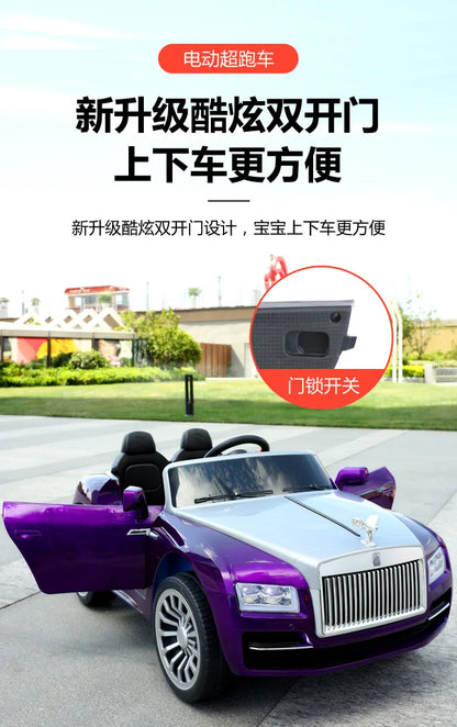 12v Big Power New Large Four Wheels Remote Controll Children's Electric Rechargeable Ride On Car