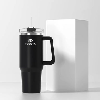 1200ML High Quality Insulated Tumbler with Handle Straw Cup Coffee For Toyota Gazoo Racing TRD CROWN Corolla Yaris Chr