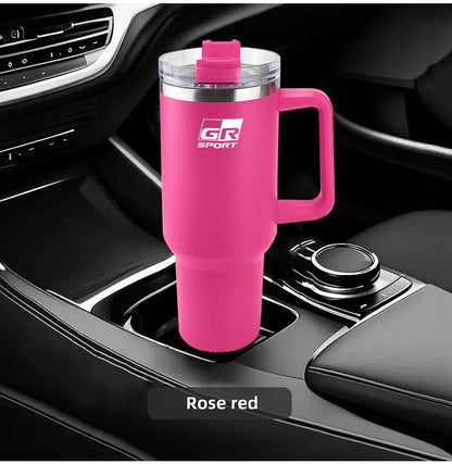 1200ML High Quality Insulated Tumbler with Handle Straw Cup Coffee For Toyota Gazoo Racing TRD CROWN Corolla Yaris Chr
