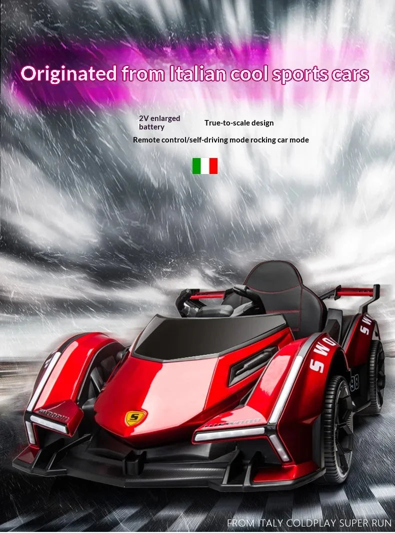 1-5-Year-Old Rechargable Children's Electric Toy Four-Wheel Remote Control Ride On Car For Boys And Girls