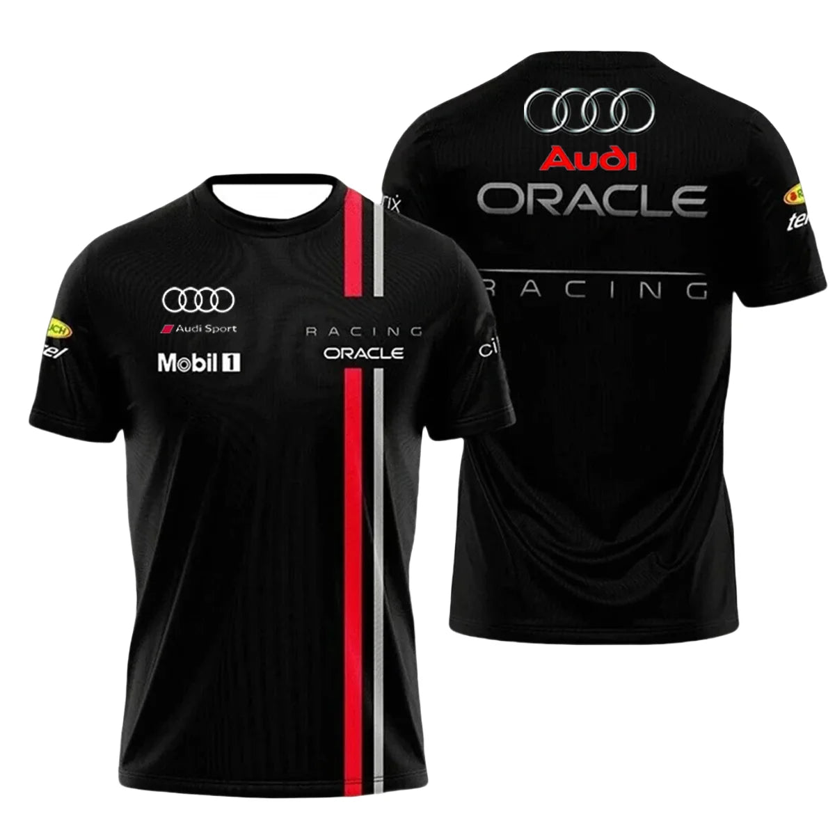 2025 Summer Audi Motorcycle Men's Quick-drying T-shirt Cycling Suit Racing Suit Short-sleeved Casual Breathable Fashion Y2K