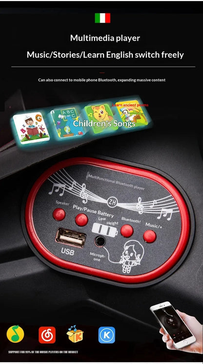 1-5-Year-Old Rechargable Children's Electric Toy Four-Wheel Remote Control Ride On Car For Boys And Girls